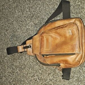 Tan Leather Crossbody Bag